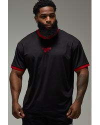 BoohooMAN - Training Dept Contrast Trim Oversized T-Shirt - Lyst