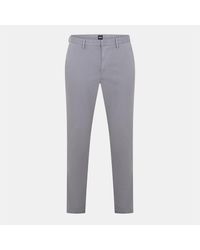 BOSS - Kaito3 Solid Patterned Straight Chinos - Lyst