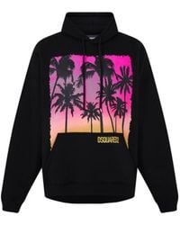 DSquared² - Sunrise Design Herca Fit Hoodie Cotton - Lyst