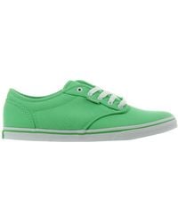 Vans - Atwood Low Top Schnürung Grüne Leinwand Frauen Plimsolls U4Iats - Lyst