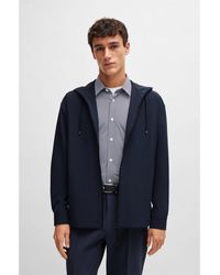 BOSS - P-Olson Hooded Shirt - Lyst