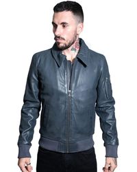 Infinity Leather - A2 Cowhide Bomber Jacket-Oslo - Lyst