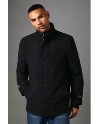 MAINE - Funnel Neck Wool Blend Jacket - Lyst