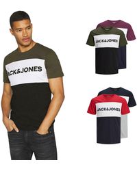 Jack & Jones - Logo Short Sleeve T-Shirt Multipack - Lyst