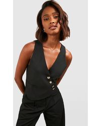 Boohoo - Mock Horn Asymmetric Tailored Waistcoat - Lyst