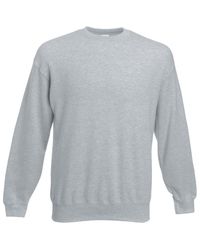 Fruit Of The Loom - Premium 70/30 Set-in Sweater (heather Grijs) - Lyst