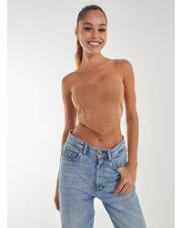 Pink Vanilla - Seam Detail Corset Top - Lyst