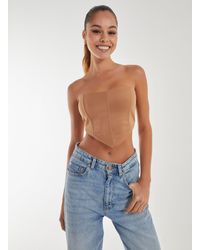 Pink Vanilla - Seam Detail Corset Top - Lyst