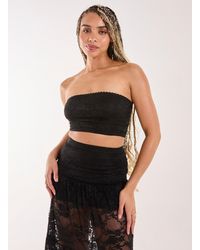 Pink Vanilla - Lace Boob Tube - Lyst