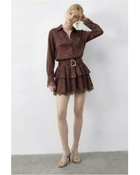 Bianco Lucci - Leopard Print Shirt Dress With Belt - Lyst