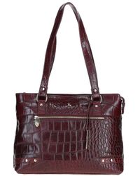 Ashwood Leather - 'Velutto Eleganza' Zip Mid Section Real Shoulder Bag - Lyst