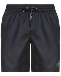 Dolce & Gabbana - Plaque Plate Drawstring Swimshorts - Lyst