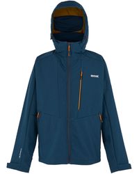 Regatta - Hewitts X Colour Block Soft Shell Jas (maanlicht Denim/fox) - Lyst
