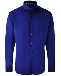 Aquascutum - Plain Branded Logo Long Sleeve Dark Shirt Cotton - Lyst