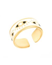 The Jewellery Stockroom - Plated Enamel Eyes Ring - Lyst