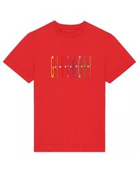 Givenchy - Rotes T-Shirt Mit Schmaler Passform Und Herz-Logo Von - Lyst