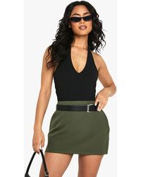 Boohoo - Basic Woven Mini Skirt - Lyst