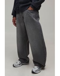 BoohooMAN - Extreme Barrel Fit Washed Jeans - Lyst
