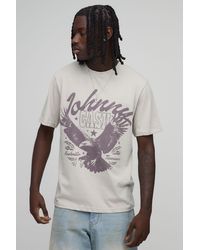 BoohooMAN - Regular Johnny Cash License Print T-Shirt - Lyst