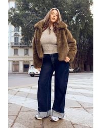 Boohoo - Plus Turn Up Straight Leg Jean - Lyst
