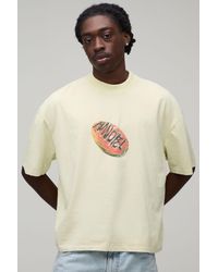 BoohooMAN - Oversized Boxy Papaya Graphic T-Shirt Cotton - Lyst