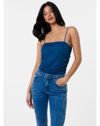 Pink Vanilla - Ruched Mesh Strappy Bodysuit - Lyst