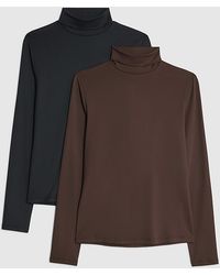 River Island - Roll Neck Top 2 Pack Long Sleeve Nylon - Lyst