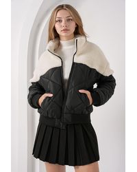 Bigdart - Short Textured Puff Jacket With Zipper Closure - Lyst
