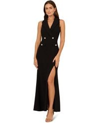 Adrianna Papell - Scallop Tuxedo Gown - Lyst
