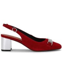 Kurt Geiger - Suede Kingsley Block Heel Heels - Lyst