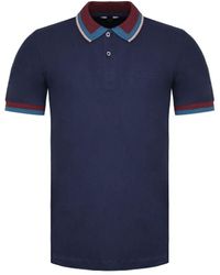 Ben Sherman - Stripe Collar Polo Shirt Cotton - Lyst