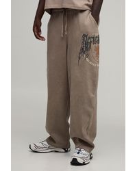BoohooMAN - Balloon Fit Washed Gothic Seam Detail Jogger - Lyst
