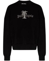 Palm Angels - Logo Crew Sweater Cotton - Lyst