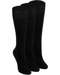 Sock Snob - Ladies 3 Pack Knee High 100% Cotton Soft Breathable Socks - Lyst