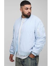 BoohooMAN - Plus Peached Embroidered Ma1 Bomber Jacket - Lyst