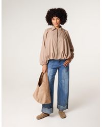 Blue Vanilla - Drape Puffball Zipper Jacket - Lyst