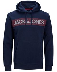 Jack & Jones - Hoodies Jjecorp Logo Sweat Hood Blauw - Lyst