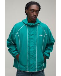 BoohooMAN - Regular Fit Piping Hooded Cagoule - Lyst
