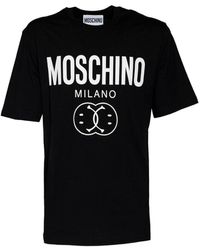 Moschino - Milano Double Smiley T-Shirt Cotton - Lyst