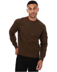 C.P. Company - Diagonal Fleece Sweatshirt Voor , Groen - Lyst