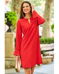 Sosandar - Tab Detail Fluted Sleeve Shift Dress - Lyst