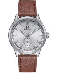 Heritor - Argento Leather-Band Watch - Lyst