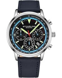 Stuhrling - Monaco Chronograph With Tachymeter Quartz 3986L 44Mm Watch - Lyst