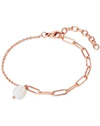 Valero Pearls - Bracelet Stainless Steel Freshwater Cultured Pearl - Lyst