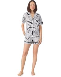 DKNY - Short Sleeve Notch Collar And Boxer Set - Lyst