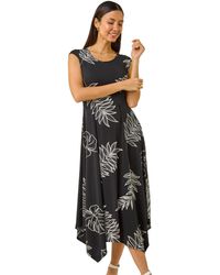 Roman - Floral Hanky Hem Maxi Dress - Lyst