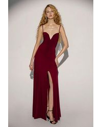 Hiccup - V-Neck Maxi Dress With Slit - Lyst