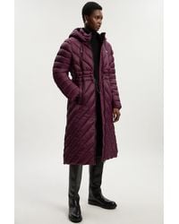 Karen Millen - Petite Lightweight Knee Length Packable Coat - Lyst