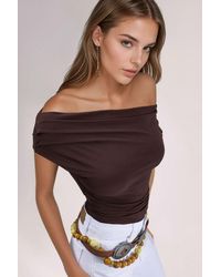 Hiccup - Asymmetrical Neck One-Shoulder Sandy Blouse - Lyst