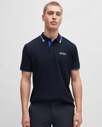 BOSS - Paddy Pro Cotton Blend Polo Shirt With Contrast Logos Nos Size: L - Lyst